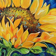 Схема вышивки «подсолнух»