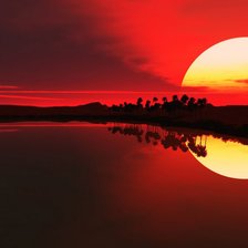 Схема вышивки «My red sunset»