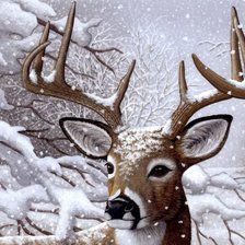 Схема вышивки «Олень»