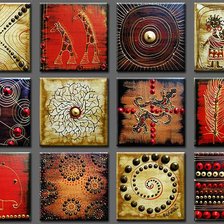 Схема вышивки «африканские мативы»