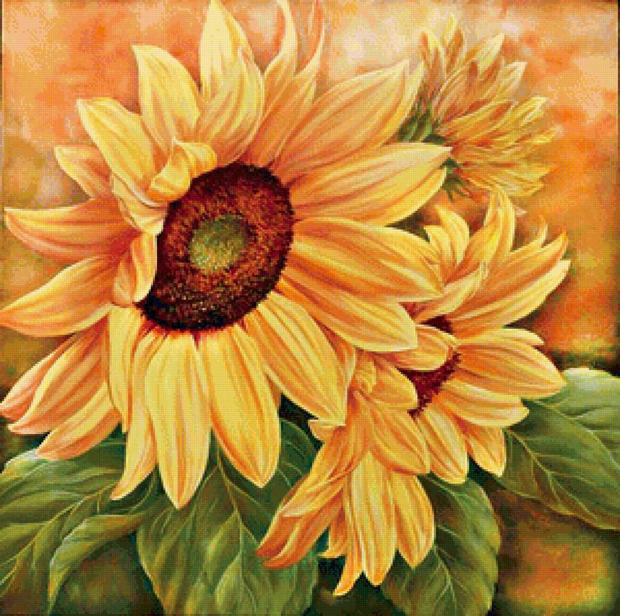 Подсолнухи - подсолнух, цветы, подсолнухи, солнце, подушка, лето, желтые цветы - предпросмотр