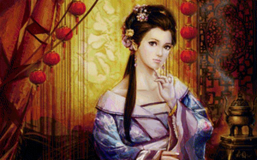 Девушка - сказки, иллюстрация - предпросмотр