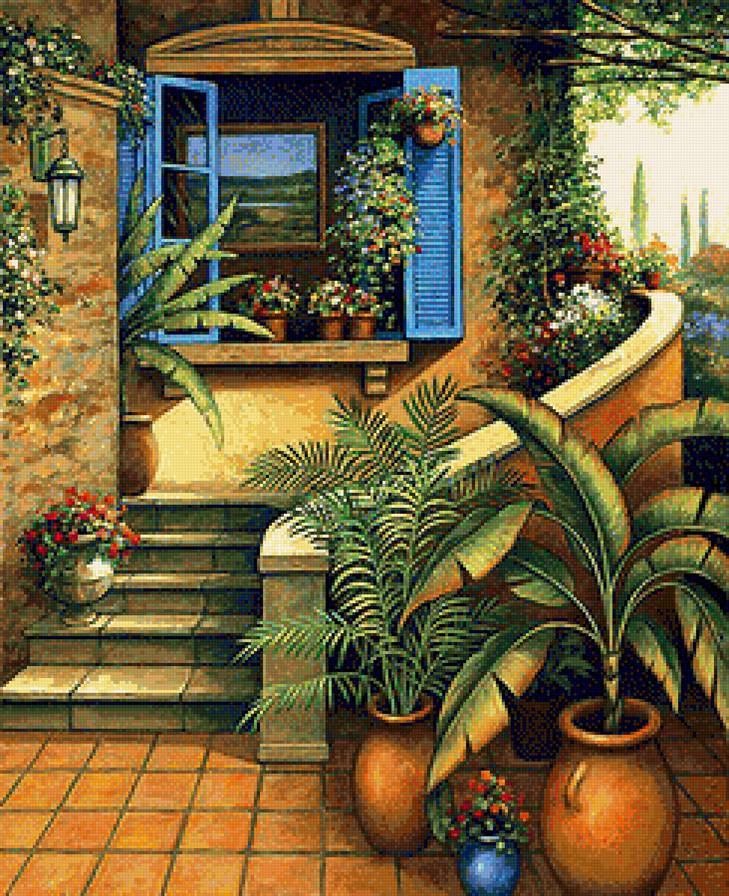 Уют - природа, двор, пейзаж - предпросмотр