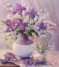 Схема вышивки «весенние цветы»