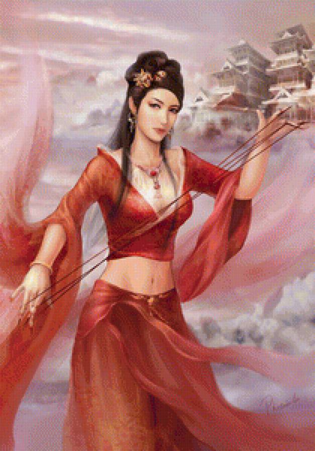 Девушка - иллюстрация, сказки - предпросмотр