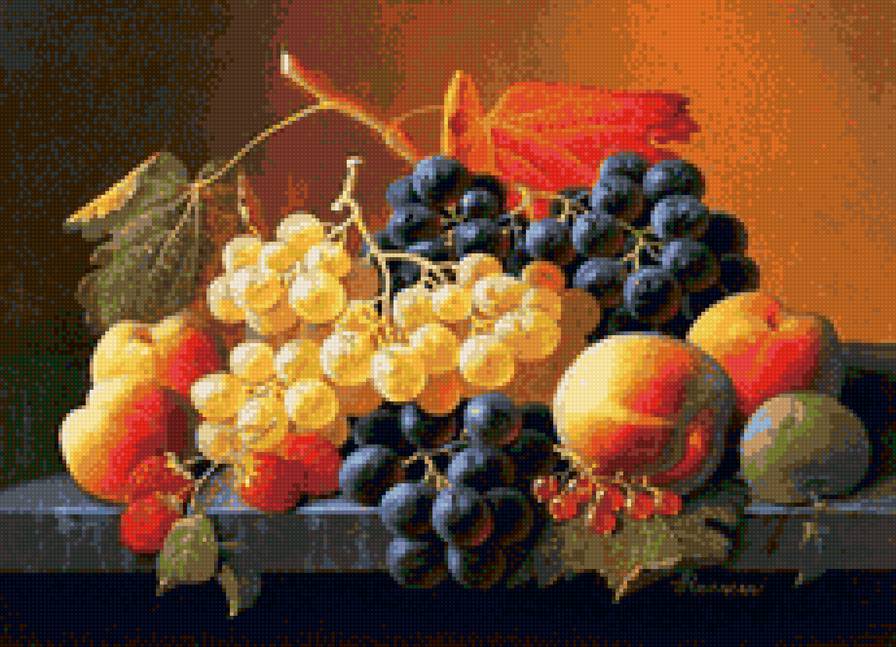 натюрморт с виноградом - натюрморт - предпросмотр