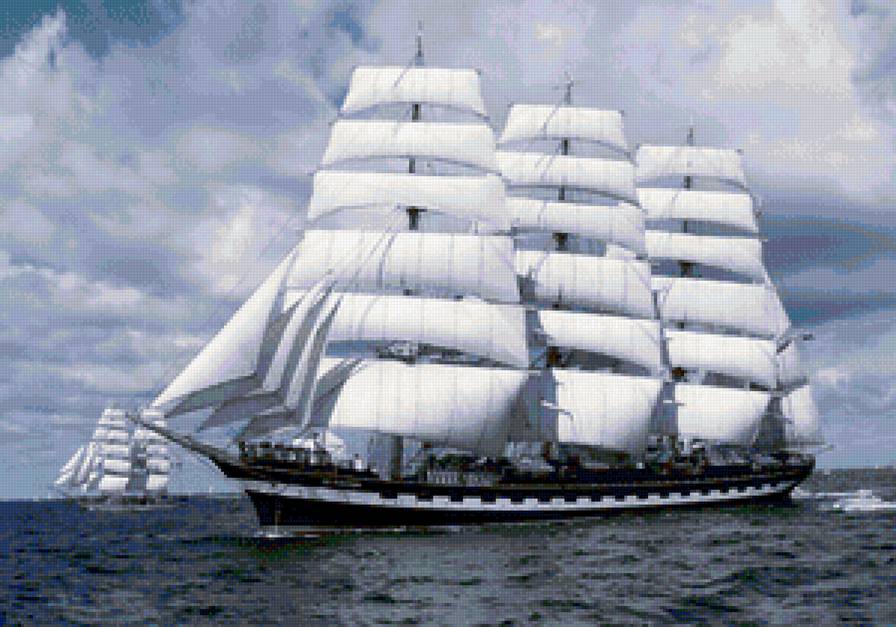 Барк "Крузенштерн" - море, парусник - предпросмотр