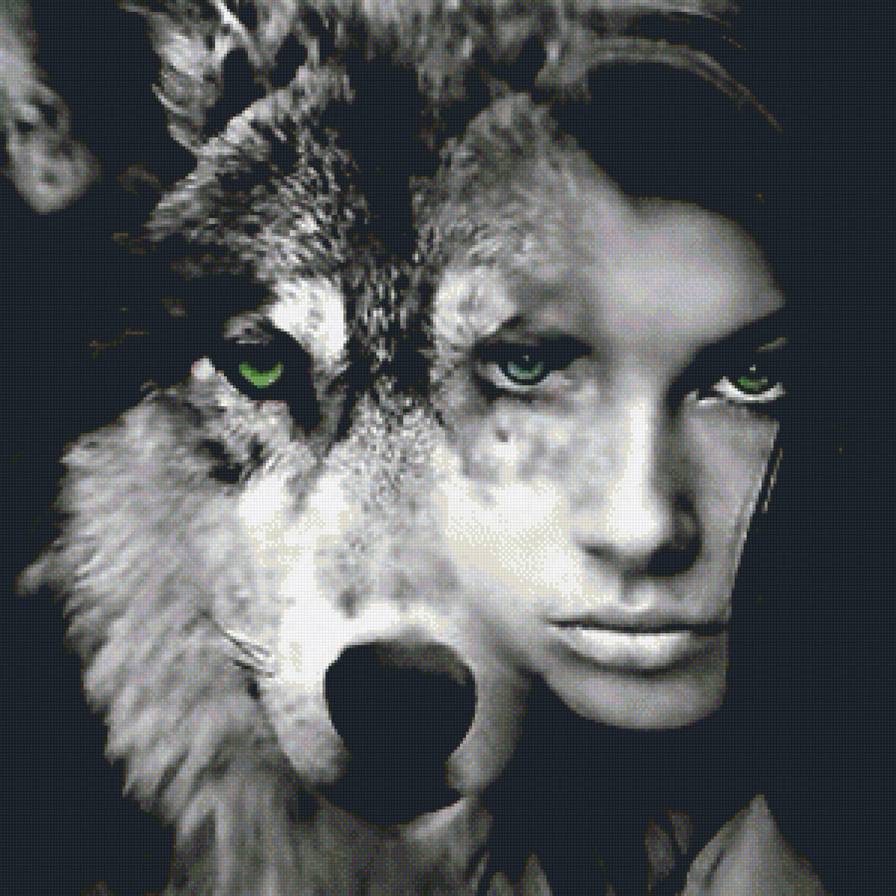 волчица - животные, люди - предпросмотр