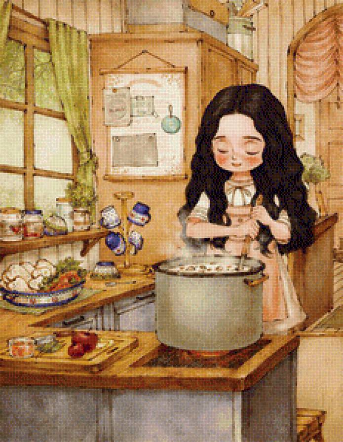 Домохозяйка - сказки, иллюстрация - предпросмотр