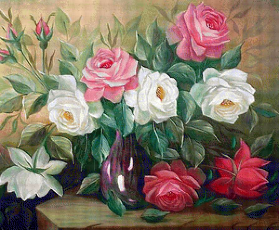 Розы - цветок, цветы, букет, роза - предпросмотр