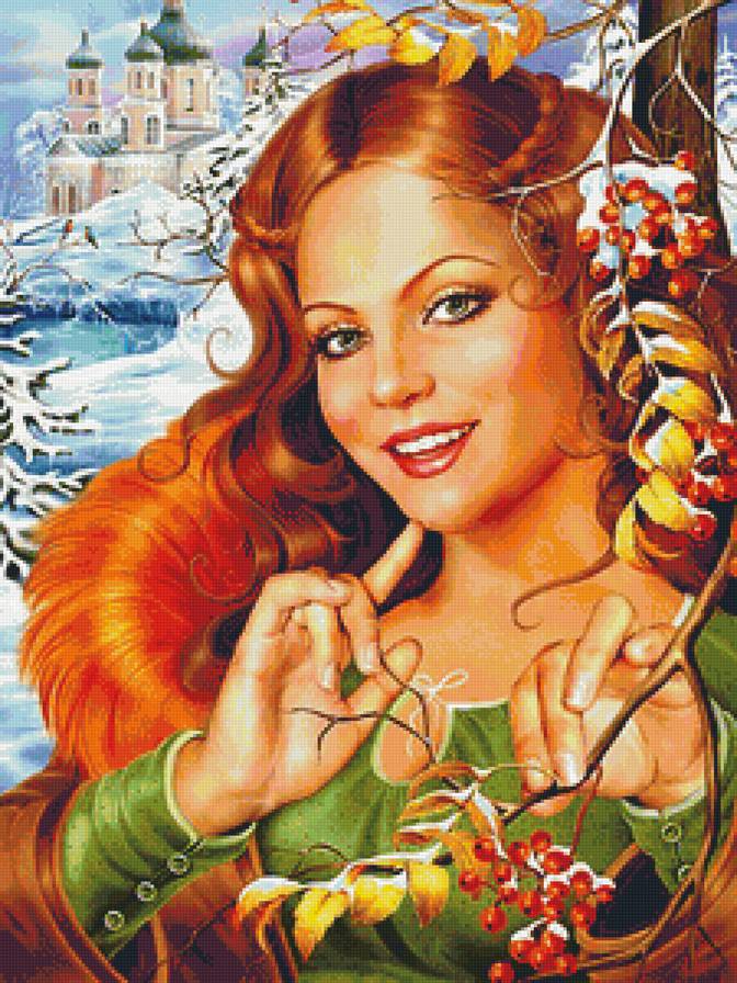 Зима - зима, картина, люди - предпросмотр