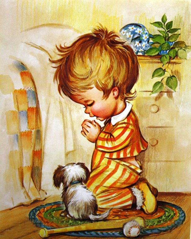 Молитва - дети, картина - оригинал