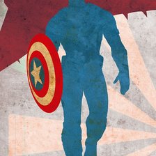 Схема вышивки «Капитан Америка»