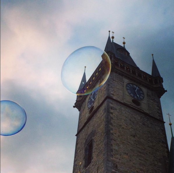 Прага - мыльный пузырь, прага, башня - оригинал