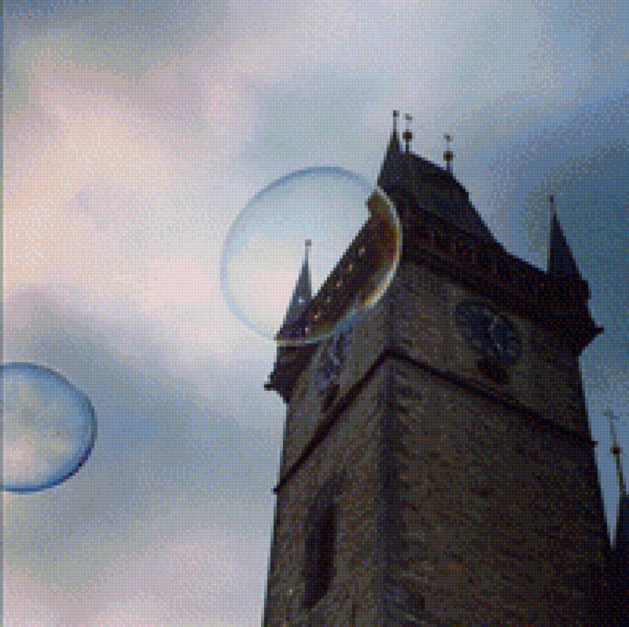 Прага - прага, мыльный пузырь, башня - предпросмотр