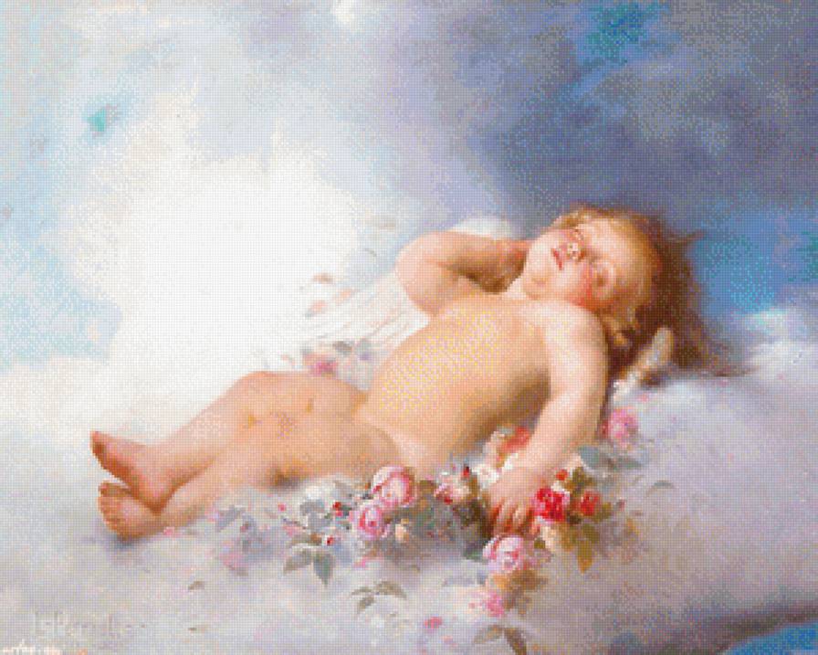 Спящий ангел - спит, ангел, спящий ангел, дети, небо - предпросмотр