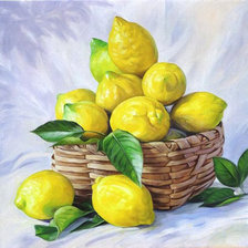 Оригинал схемы вышивки «Лимонная корзинка» (№1215262)