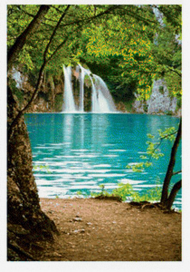 Водопад - лагуна, природа, водопад, вода - предпросмотр