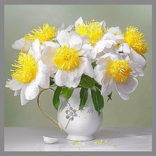 Схема вышивки «Букет в вазе»