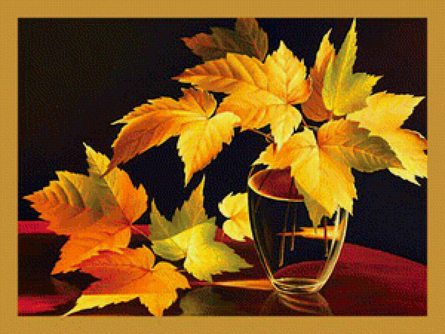 Осенний букет - вышивка крестом - предпросмотр