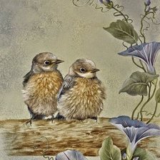 Схема вышивки «птички»