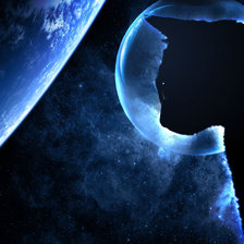 Схема вышивки «Космический котик»