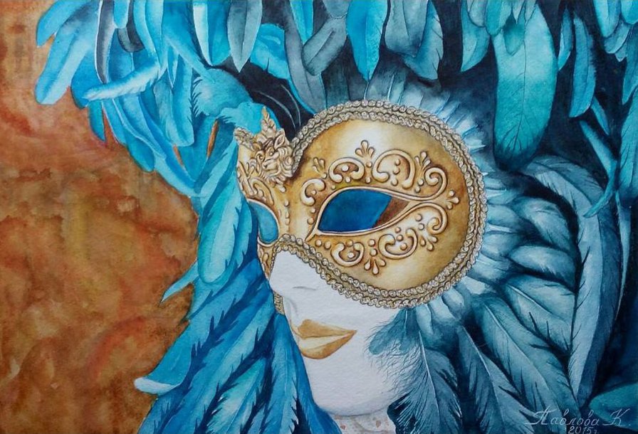 Венецианская маска - карнавал, дама, венеция, маска, девушка, люди - оригинал