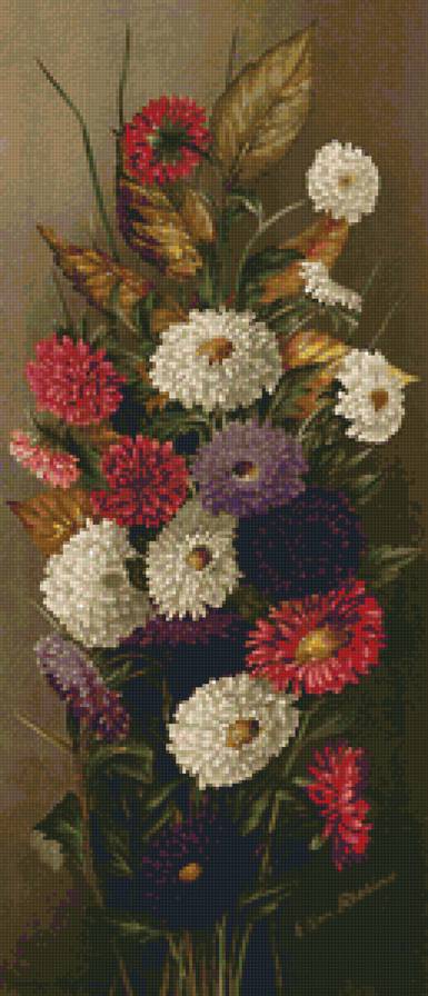 астры - астры, цветы, букет, натюрморт - предпросмотр