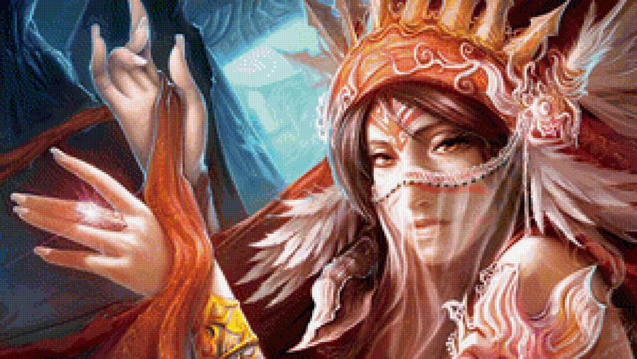 Девушка - иллюстрация, сказки - предпросмотр