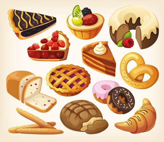 Торты, булочки, пирожные - кухня, к чаю, еда, пирожные, к кофе, конфеты - оригинал