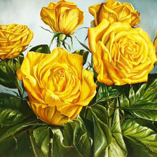 Оригинал схемы вышивки «Желтые розы» (№1220344)