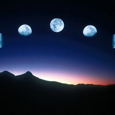 Схема вышивки «луна»