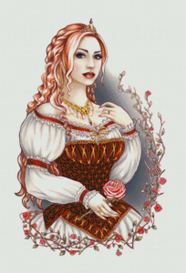 Девушка с розой - розы, девушка, цветы - предпросмотр