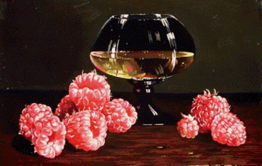 натюрморт - вино, ягоды, натюрморт - предпросмотр