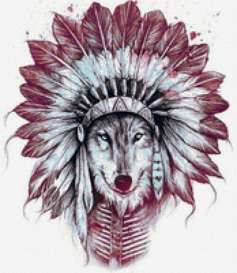 индеец - волк - предпросмотр