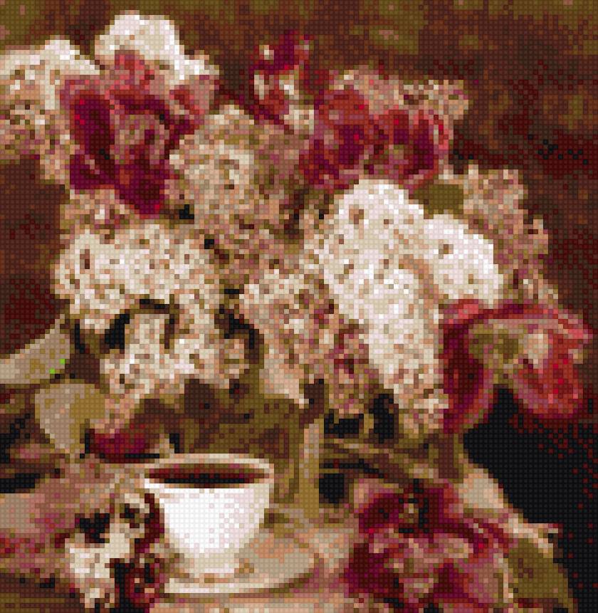 сирень с тюльпанами - вазы, цветы, тюльпаны - предпросмотр