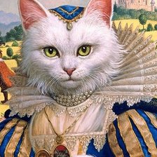 Схема вышивки «кошка-графиня»