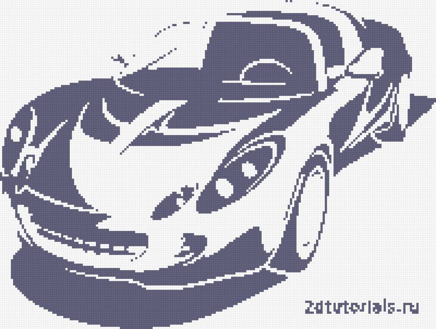 Машина - машина, для вязания крючком, монохром - предпросмотр