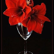 Схема вышивки «цветок в бокале»