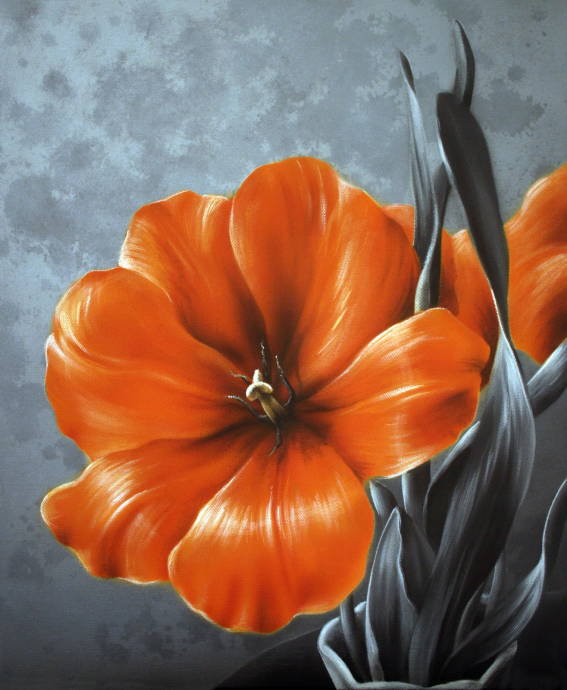 цветок - цветы, оранжевые - оригинал