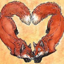 Схема вышивки «Любовь лисы»
