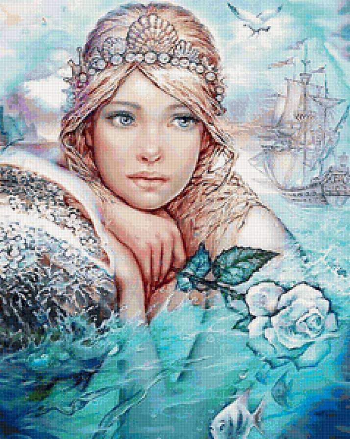 Русалочка - грусть, девушка, море, русалочка - предпросмотр