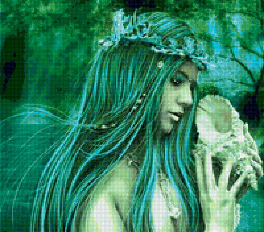 Русалочка - море, девушка, грусть, ракушка, русалочка - предпросмотр