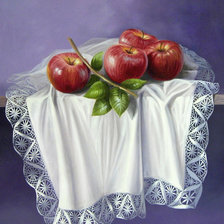 Оригинал схемы вышивки «Натюрморт с яблоками» (№1229246)