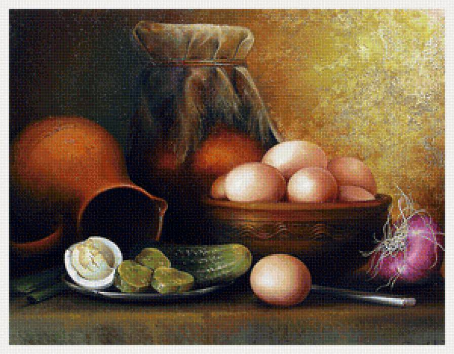 Натюрморт - натюрморт вышивка крестом - предпросмотр