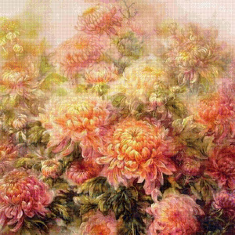 вариант для подушки - цветы, подушки - предпросмотр