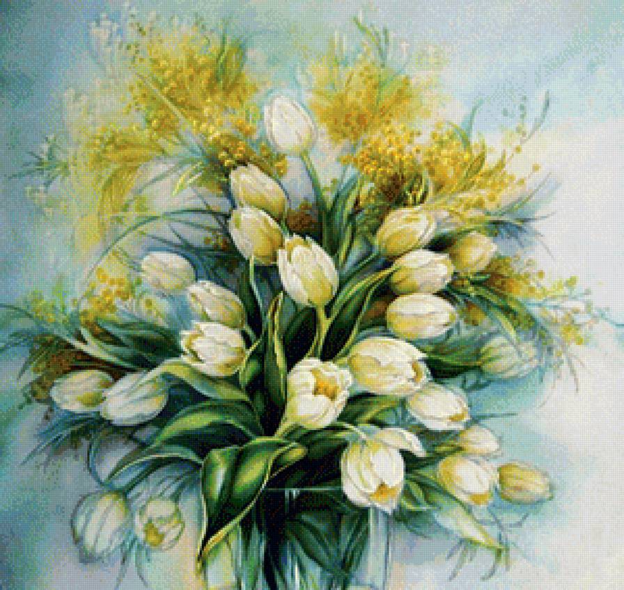 весенний букет - цветы, картина - предпросмотр