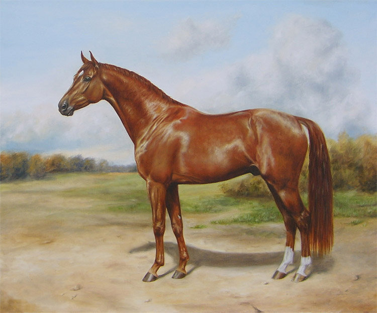 Худ. Дубинина Ю. Джаз Рубин - лошадь, конь, животные, природа - оригинал