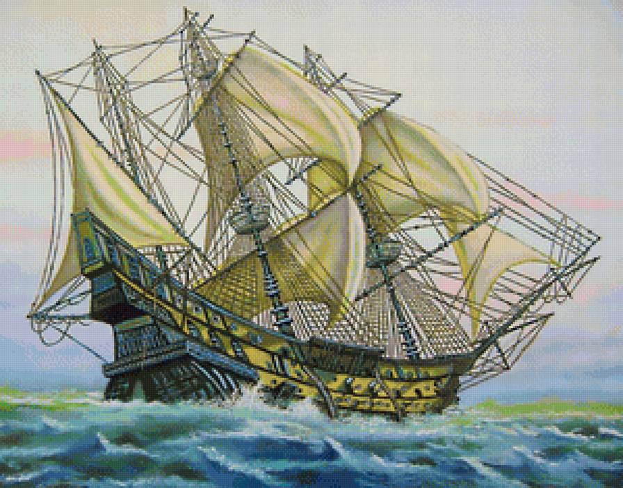 на всех парусах - пейзаж, корабль, парусник, море, марина - предпросмотр