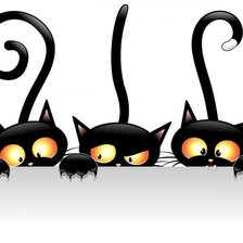 Схема вышивки «Three cats»